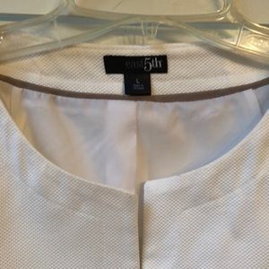 EUC East 5th Fully lined, textured, white 3/4 sleeve blazer